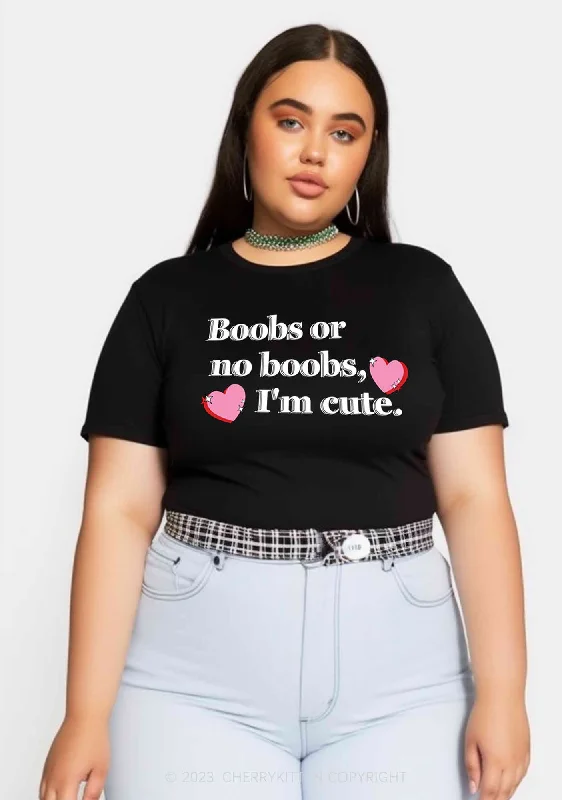 Curvy I'm Cute Baby Tee Cherrykitten