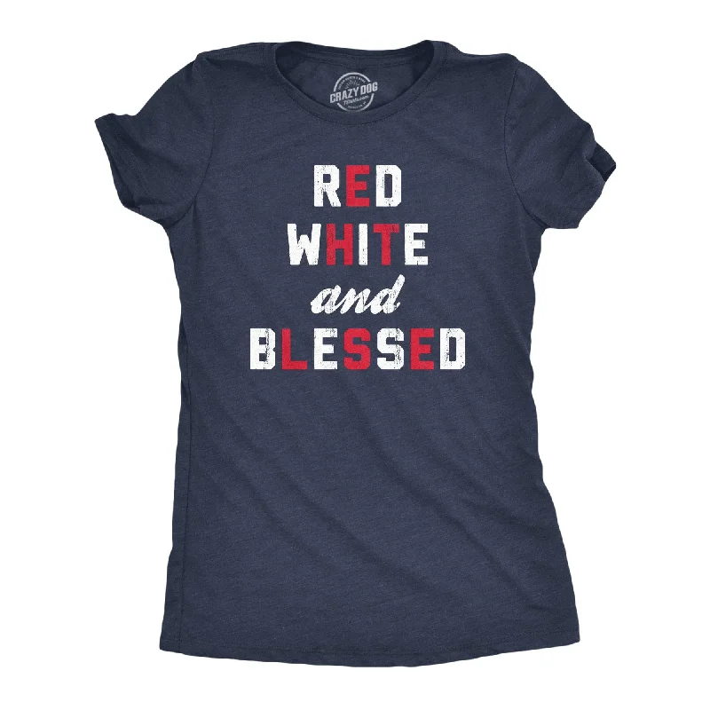 Deal Zone Red White And Blessed Women's T Shirt