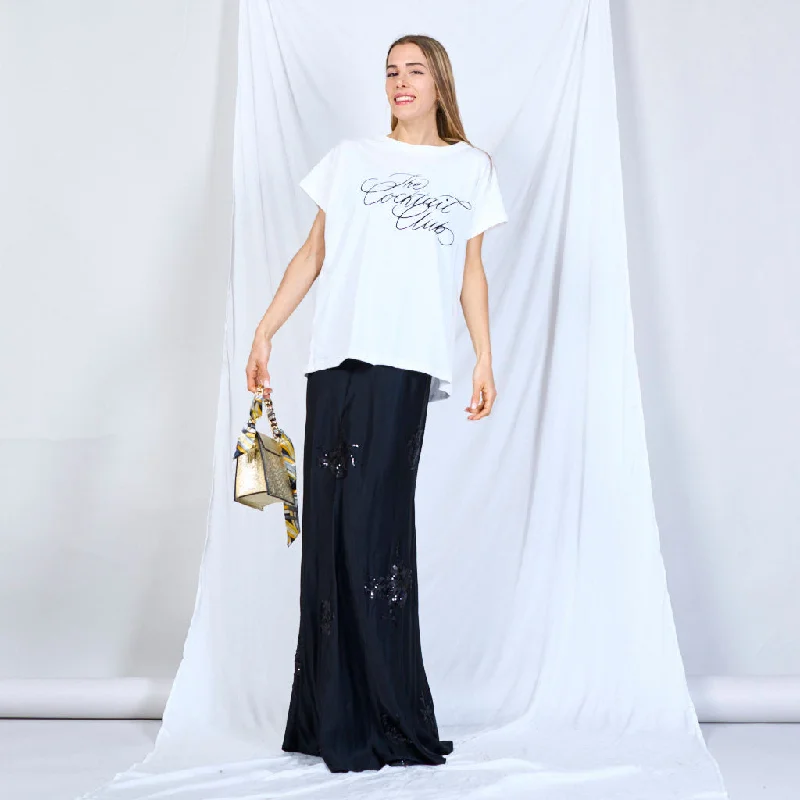 Flash Sale Basic T-shirt with calligraphy print wholesale