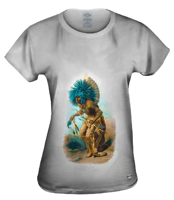 Online Only Karl Bodmer - "Moenitarri warrior in the costume of the dog danse" (1840)