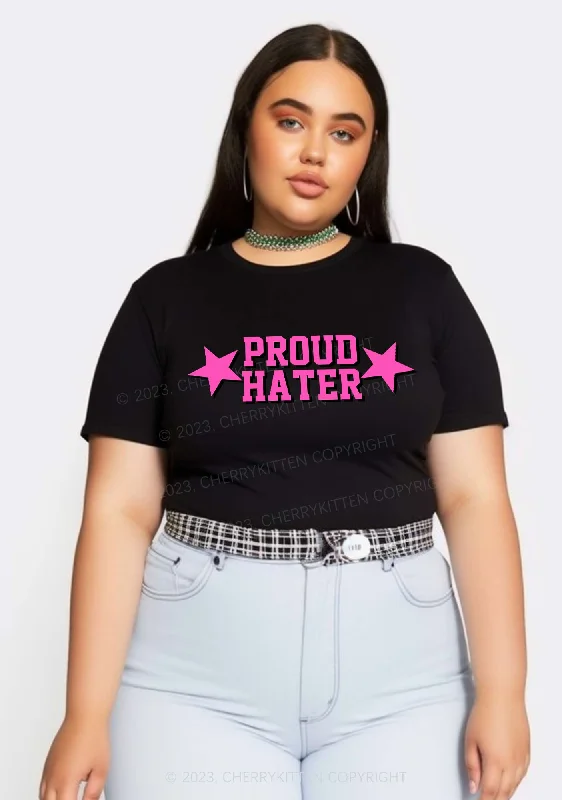 Curvy Proud Hater Baby Tee Cherrykitten