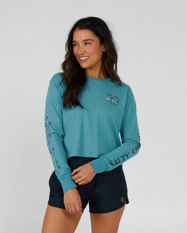 New Markdowns Bruce L/S Crop - Sea Green