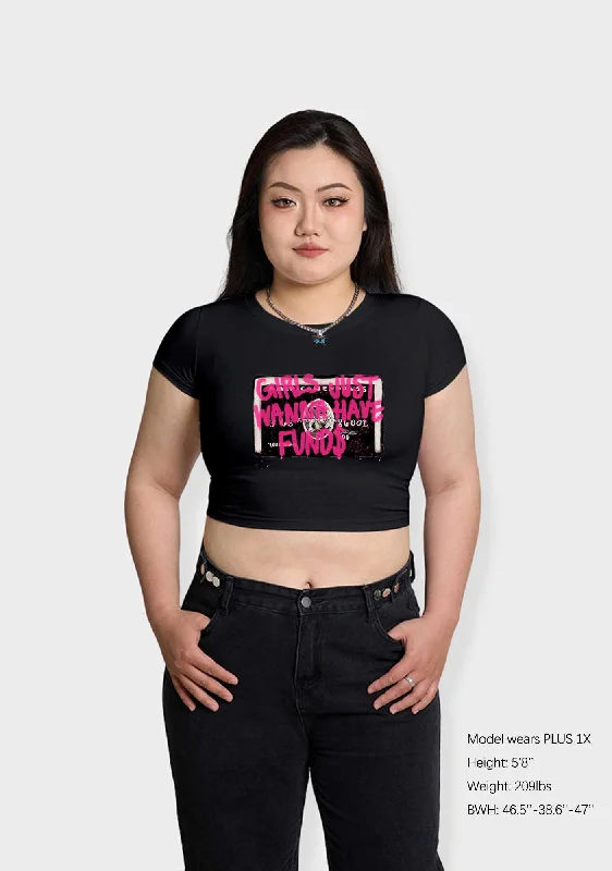 Curvy Girls Just Wanna Have Funds Baby Tee