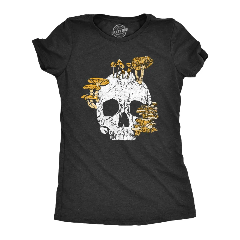 Blowout Deals Mushroom Skull Women's T Shirt