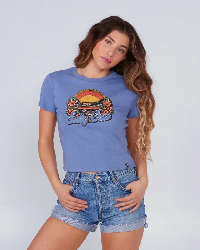 Weekend Savings Galore On Vacation Baby Tee  - Blue Dusk