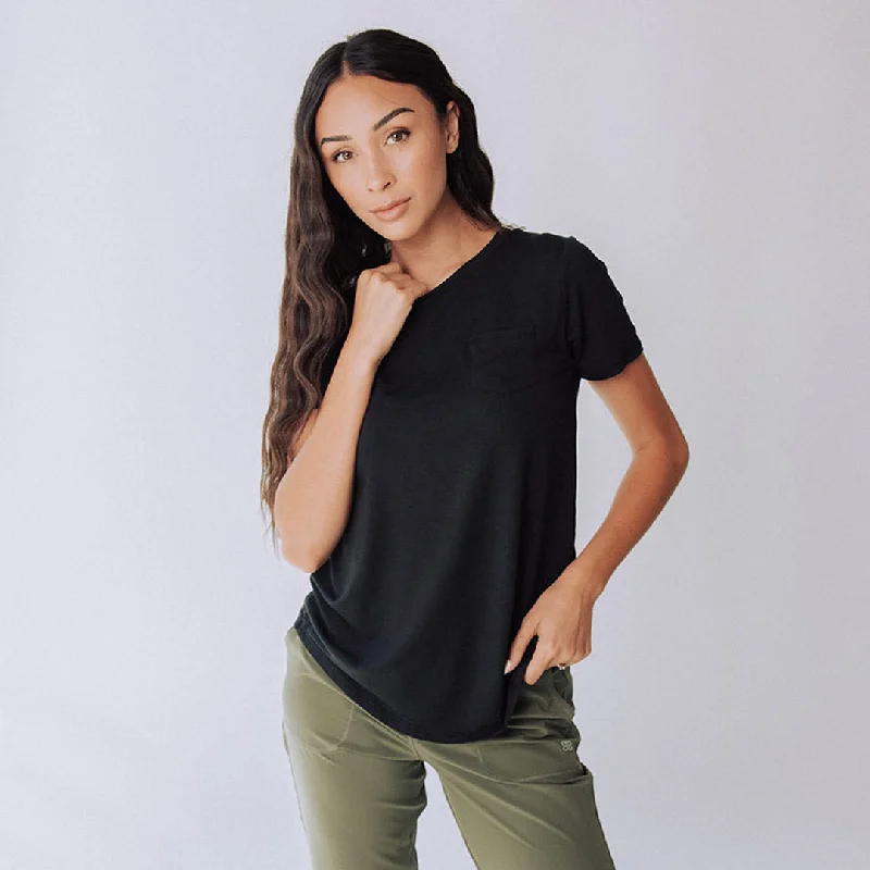 Final Clearance Basic Tee, Bamboo Black