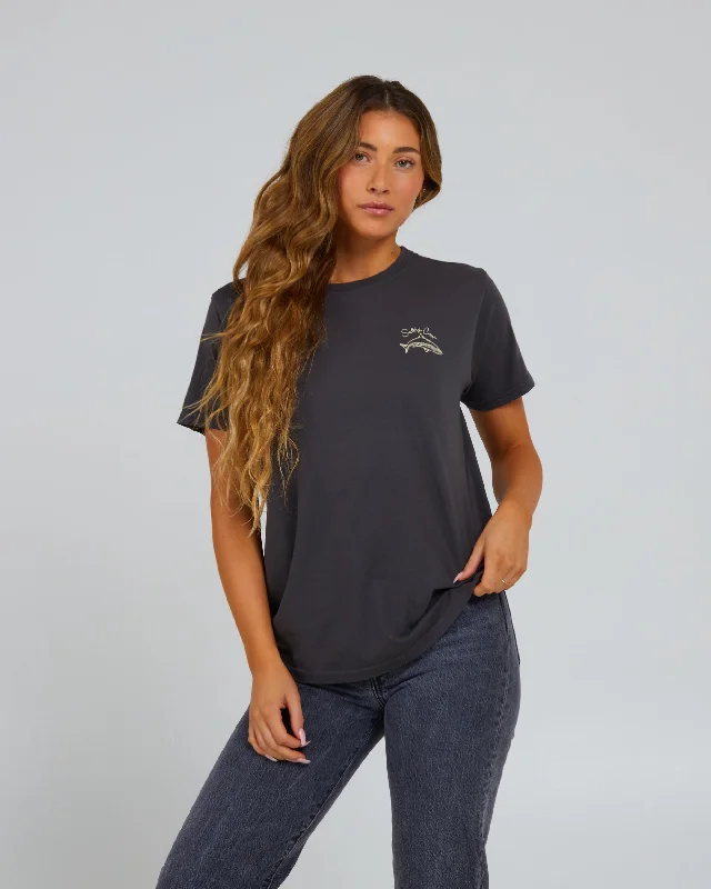 Massive Savings Love Bite Boyfriend Tee - Charcoal