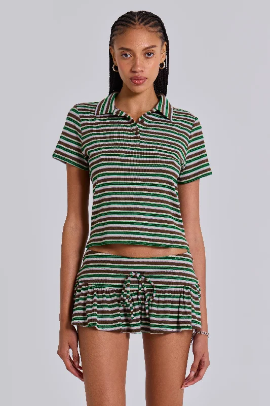 Super Deal Mila Stripe Polo Shirt