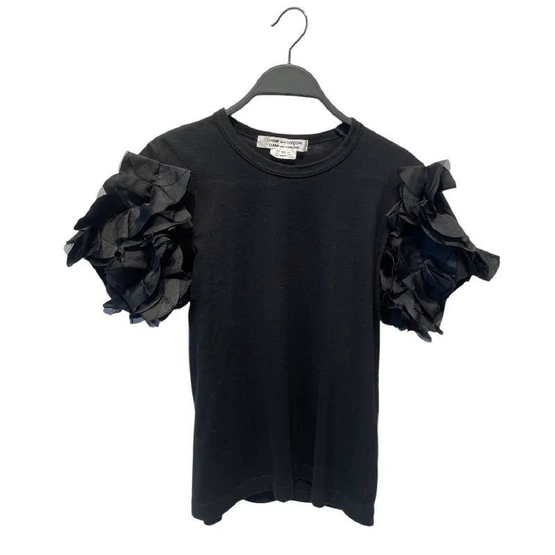 Overstock Clearance COMME des GARCONS/T-Shirt/XS/Cotton/BLK/RUFFLED SLEEVES