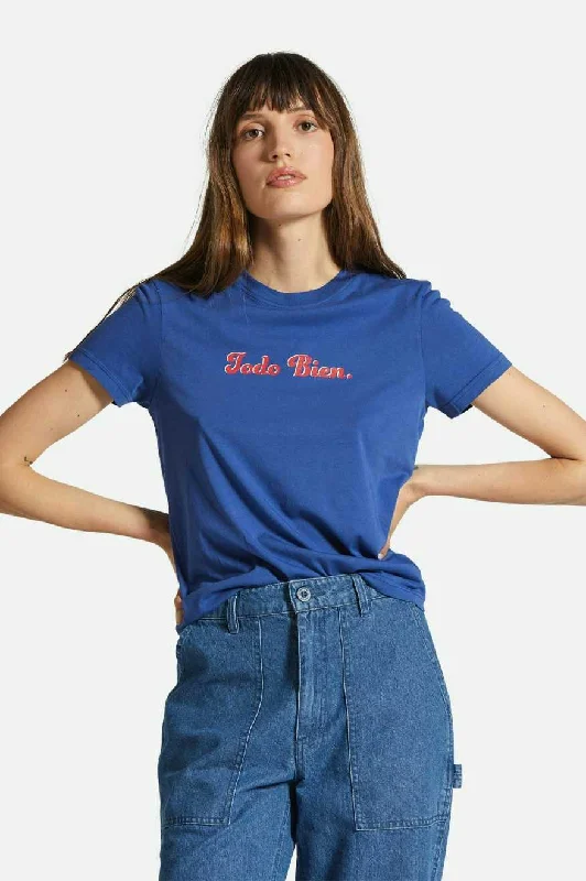 Weekend Savings Spectacle Everything's Good Fitted Crew T-Shirt - Surf The Web