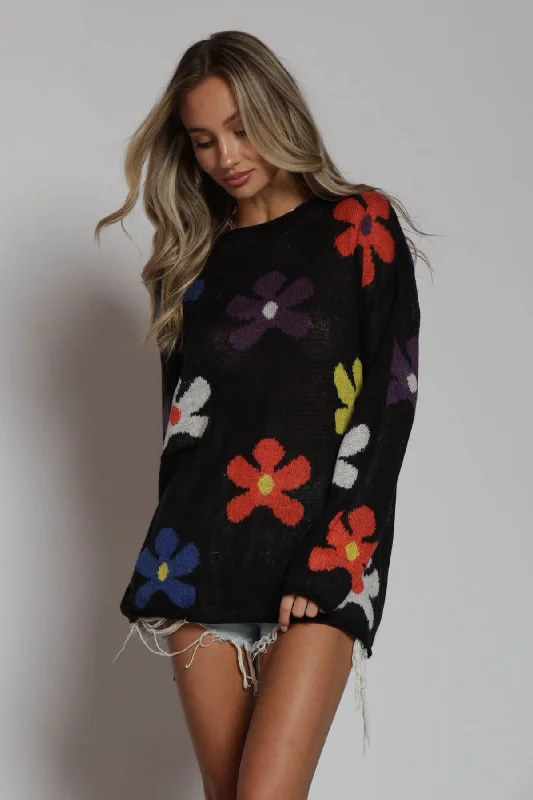 Flower all over knit Sweater