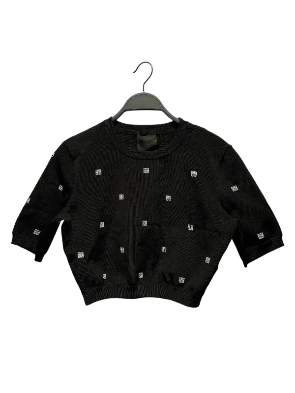 Weekend Offers That Excite GIVENCHY/T-Shirt/M/Monogram/BLK/High Neck/Crop Top