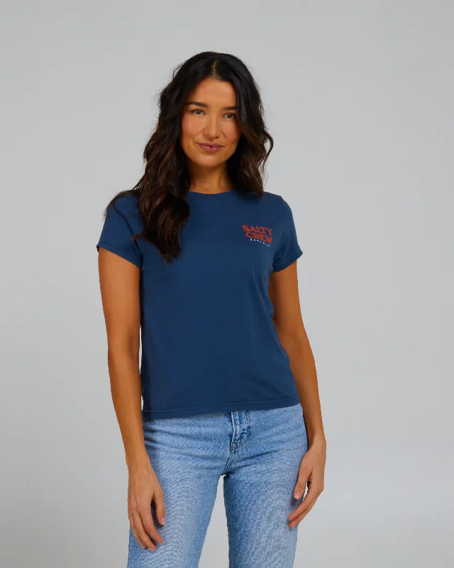 Super Deal Surf Check Modern Tee - Denim