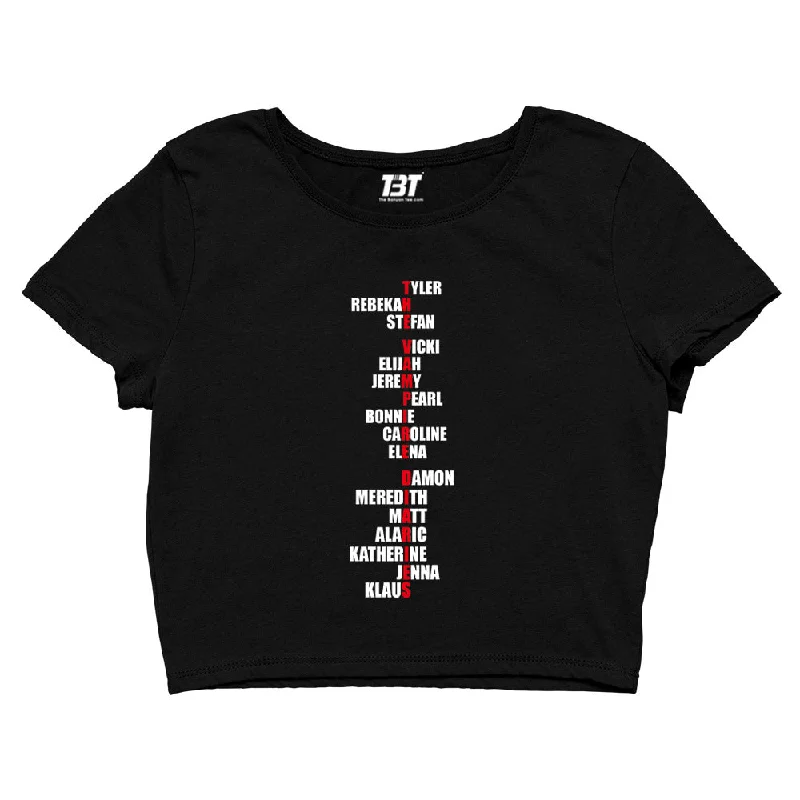 The Vampire Diaries Crop Top - TVD Typography