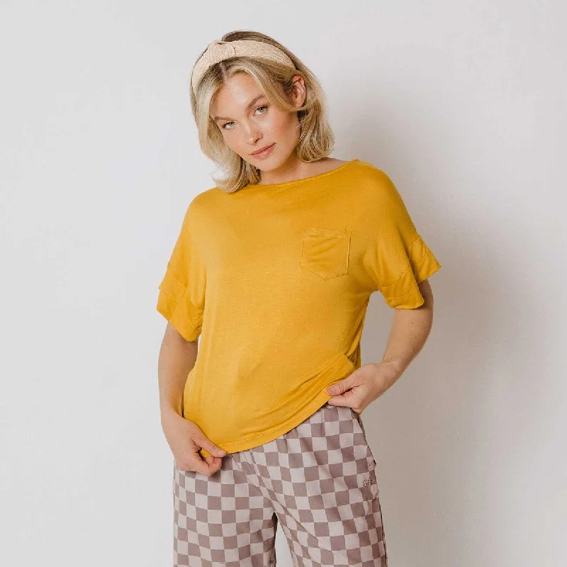 Weekend Savings Fiesta Boxy Tee, Mustard