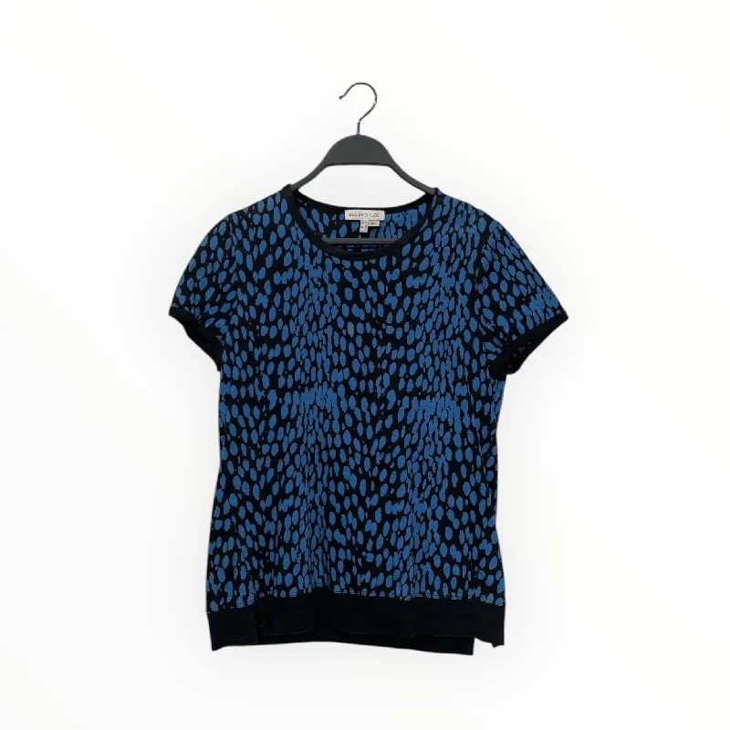 Closeout SEE BY CHLOE/T-Shirt/6/All Over Print/Cotton/BLK/BLUE ALL OVER