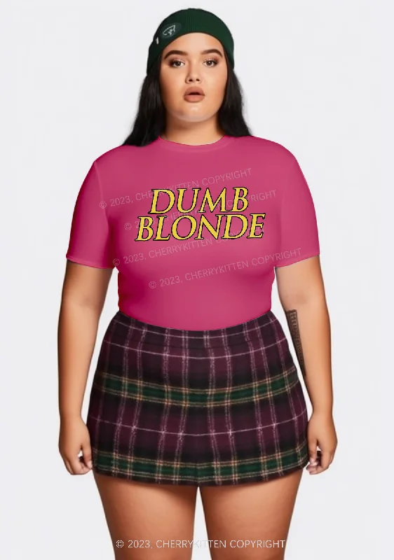 Curvy Dumb Blonde Baby Tee Cherrykitten