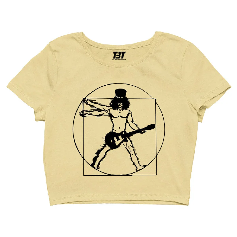 Guns N' Roses Crop Top - The Vitruvian Guitar Man - Slash