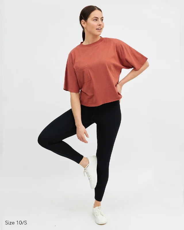 Big Discounts Elm Crop Tee - Rust