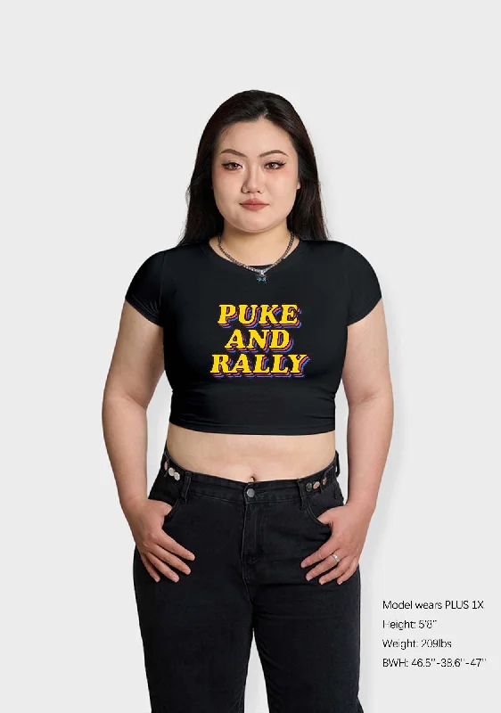 Curvy Puke And Rally Baby Tee