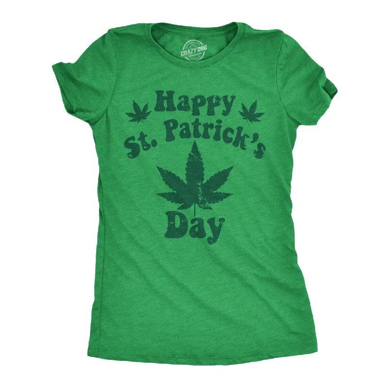 Massive Deals Happy Saint Patricks Day Weed Women's T Shirt