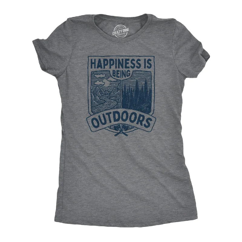 Super Sale Hapiness Is Being Outdoors Women's T Shirt