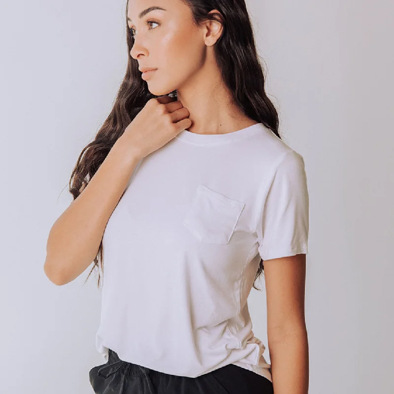 Lowest Price Basic Tee, Bamboo White