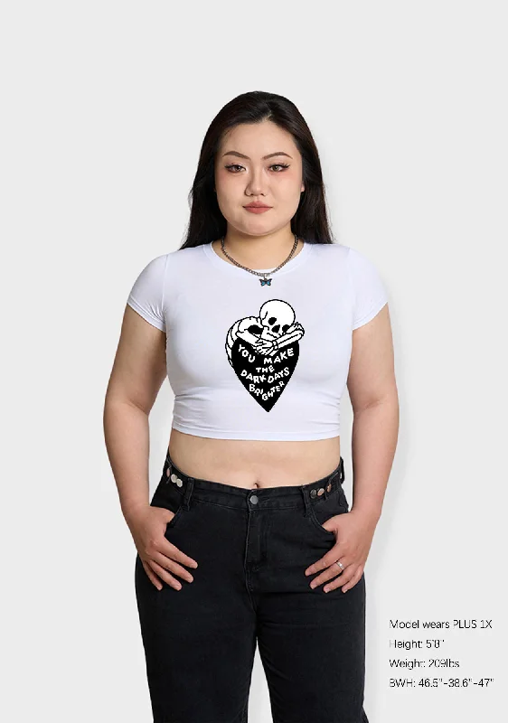 Curvy You Make The Dark Days Brighter Baby Tee