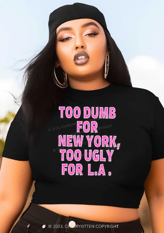 Curvy Too Dumb For New York Baby Tee Cherrykitten