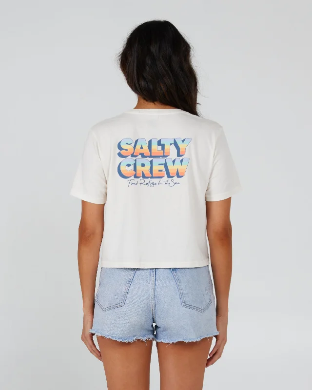 Weekend Discounts to Celebrate Summertime Crop Tee - Off White