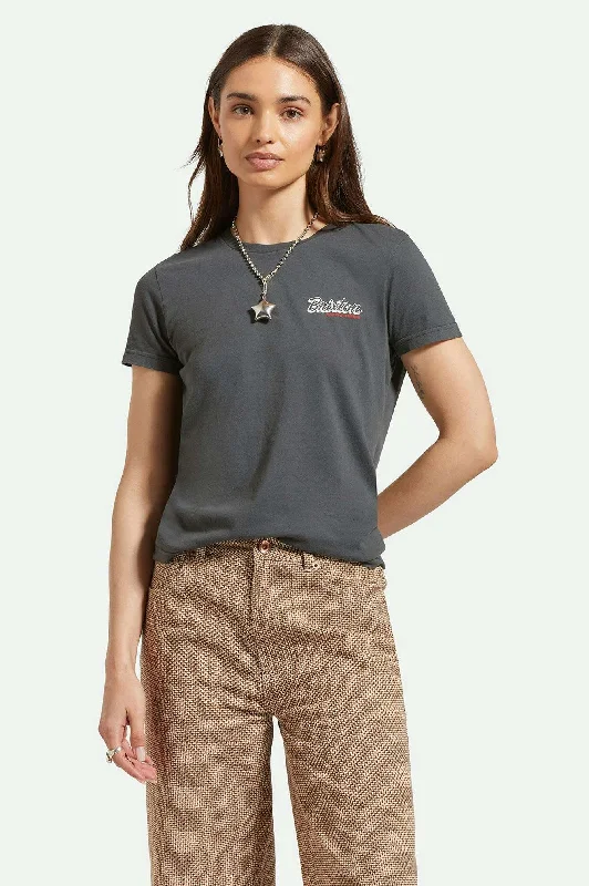 Weekend Savings Fiesta Speed And Service Fitted Crew T-Shirt - Washed Black Worn Wash