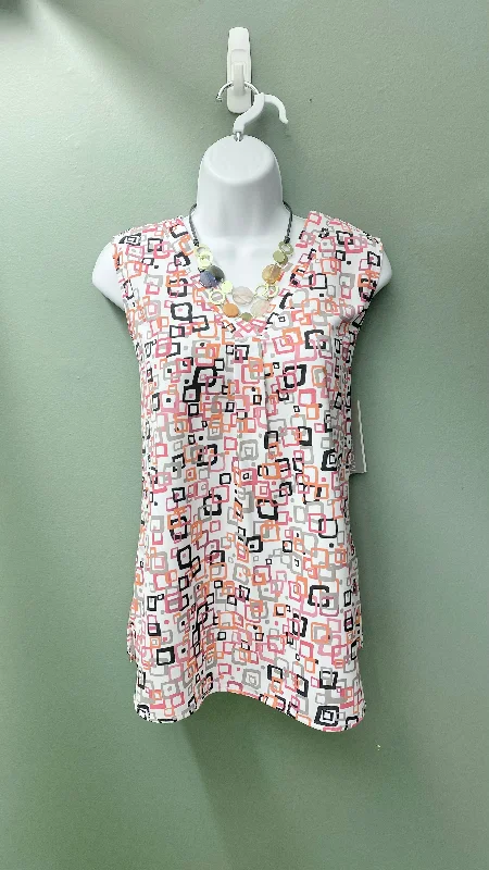 * Multiples Square Print Tank Shirt