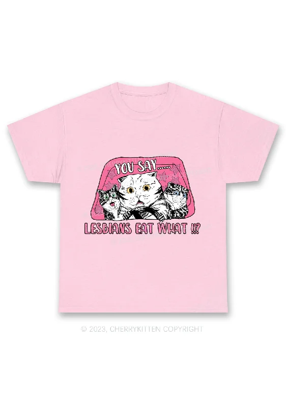 You Say Lesbians Eat What Y2K Chunky Shirt Cherrykitten