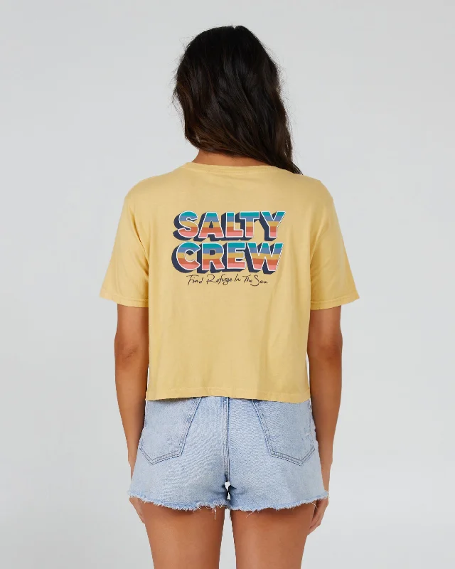 Weekend Deals to Brighten Your Day Summertime Crop Tee - Dusty Gold