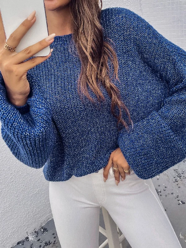 Casual Plain Long Sleeve Round Neck Regular Women Sweater