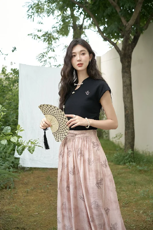 Price Break Black Knit T-shirt for Women