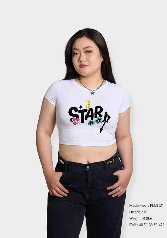 Curvy Rock Star Guitar Baby Tee