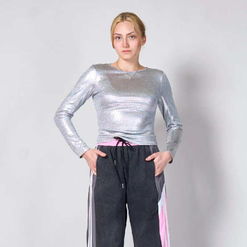 Sale Event Metallic see-through top wholesale