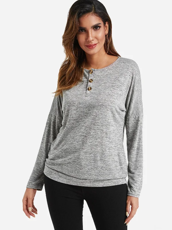 Custom Round Neck Long Sleeve Top