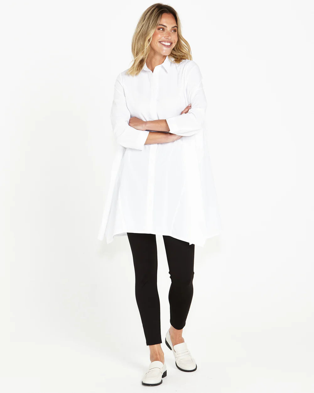 Zaida Tunic Shirt - White