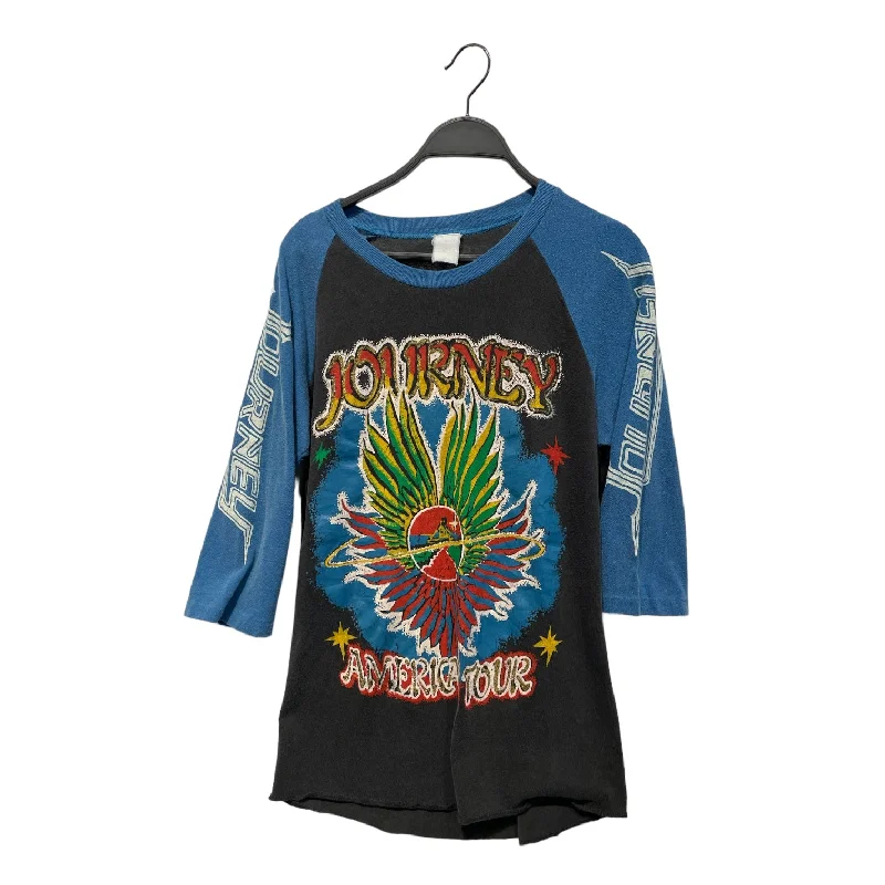 Weekend Bargains to Relish MADEWORN/T-Shirt/L/Graphic/Cotton/BLK/Jorney Raglan - Blue Sleeve