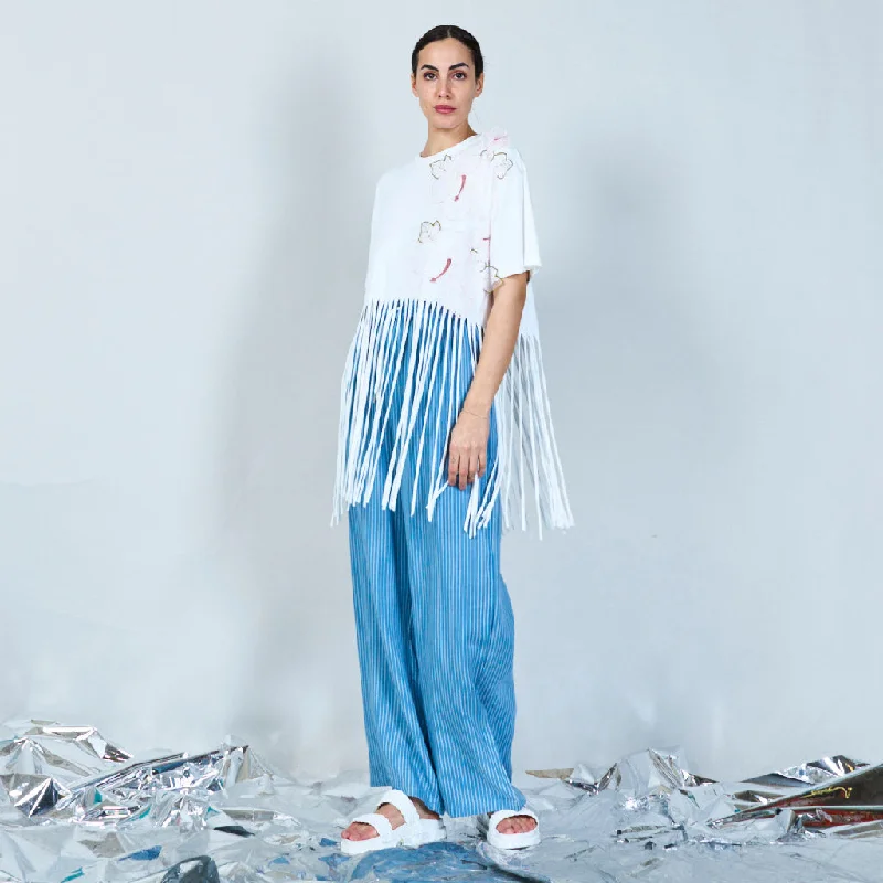 Deal of the Day Floral  fringe t-shirt wholesale