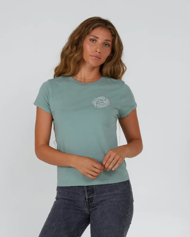 Get It Before It’s Gone Drawn In Circles Modern Tee - Sage
