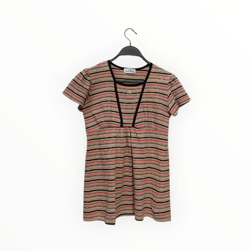 Deal of the Week Courreges/Cut & Sew/38/Stripe/Cotton/MLT/BROWN ORANGE AND WHITE STRIPES