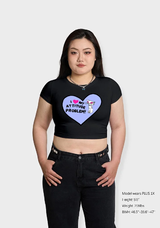 Curvy My Attitude Problem Baby Tee