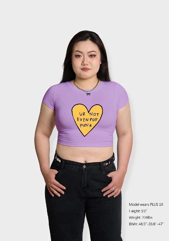 Curvy Ur Not Even Pop Punk Heart Baby Tee