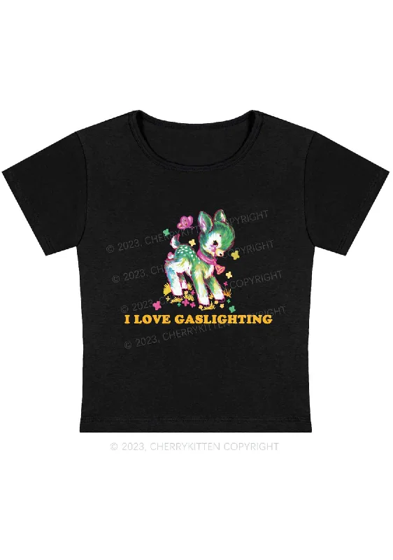 I Love Gaslighting Y2K Baby Tee Cherrykitten