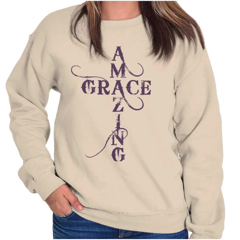 Amazing Grace Script Crewneck Sweatshirt