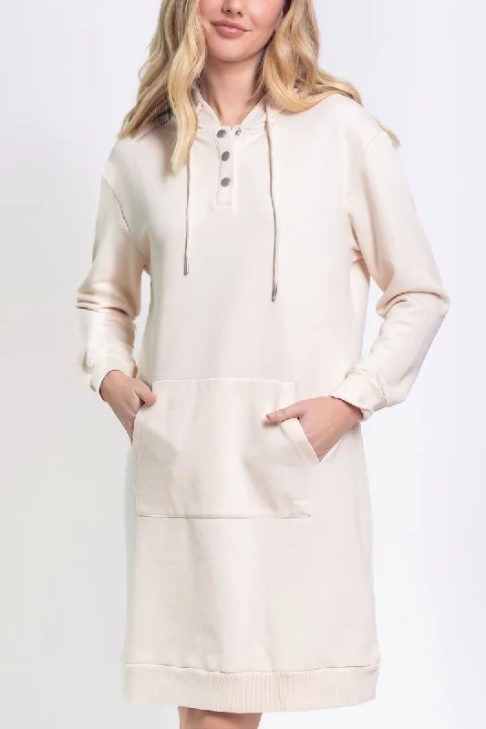 HOODIE DRESS 38" (BEIGE)