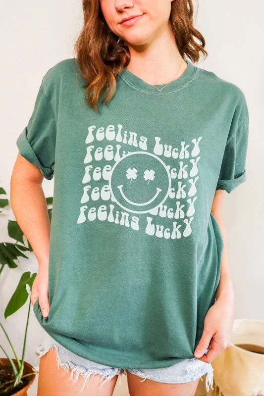 Feeling Lucky St Patrick's Day Smiley Face Shirt